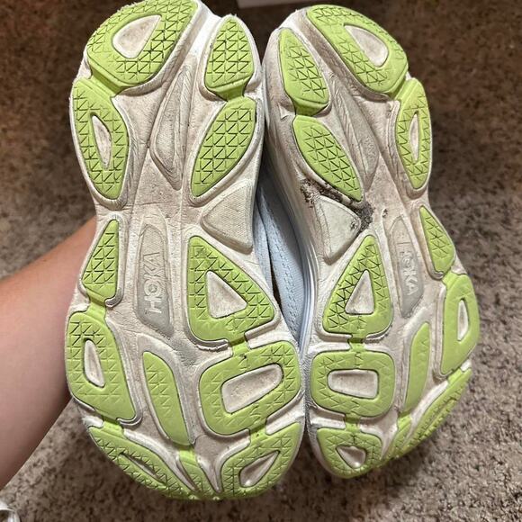 Hoka white and greenpink running - Picture 6 of 8